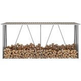  Lopa za drva pocinkano jeklo 330x84x152 cm rjava | Shoptok.si