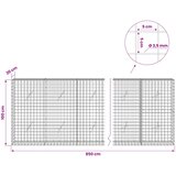  Gabion s žicom debljine 3,5 mm i mrežom 5x5 cm 850x20x100 cm Slike