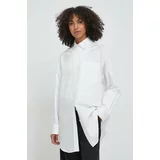 Calvin Klein Bombažna srajca ženska, bela barva