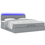vidaXL okvir kreveta s madracima svijetlosivi 200x200cm od tkanine | shoptok.hr