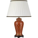 Elstead Lighting Elstead Lightbox Tradicionalna orientalska keramična namizna svetilka Datai iz terakote, slonokoščeni bombažni senčnik, (22099461) | Shoptok.si