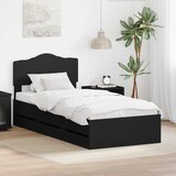  Krevetna konstrukcija Crna 90 x 190 cm Inženjersko Drvo | shoptok.hr