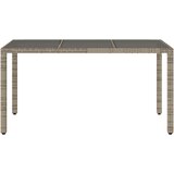  Vrtni stol sa staklenom pločom sivi 150x90x75 cm od poliratana Siva | shoptok.hr
