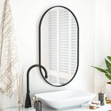  Ovalno ogledalo 100x50 cm s crnim okvirom | shoptok.hr