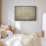  Slika - Botanical Motif with Leaves and Vines in Sand Colors 60x40 U crnom drvenom okviru | shoptok.hr