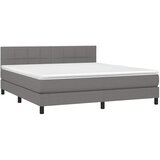  Krevet box spring s madracem LED tamnosivi 180x200 cm tkanina | shoptok.hr