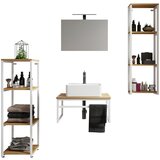 MID.YOU kopalnica bitila 60, bela, barva hrasta, 5-Delno | Shoptok.si
