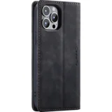 futrola preklopna za iPhone 14 Pro Max, koža, crna - Flip Lea. P. Case iPhone 14 Pro Max, Crna