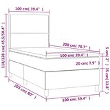  box spring s madracem LED crni 100x200 cm od tkanine | shoptok.hr