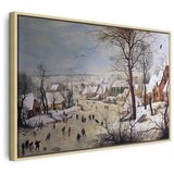  Slika - Pieter Bruegel the Elder – Winter Landscape with Birdtrap 90x60 U prirodnom drvenom okviru | shoptok.hr