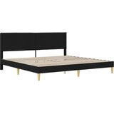  Okvir kreveta s madracem s uzglavljem Crna 180 x 200 cm tkanina | shoptok.hr