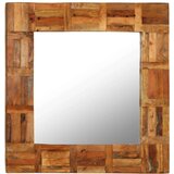vidaXL zidno ogledalo od masivnog obnovljenog drva 60 x 60 cm | shoptok.hr