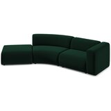 Makamii Temno zelen žameten ležalnik (levi kot) Ekahi – | Shoptok.si