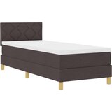 vidaXL Box Spring postelja z vzmetnico temno rjava 80x200 cm tkanina, (22081072) | Shoptok.si
