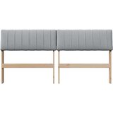 vidaXL tapecirani uzglavlje svijetlo siva 150 cm čvrsto borovo drvo | shoptok.hr