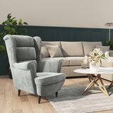 vidaXL naslanjač iz svetlo sivega žameta | Shoptok.si