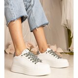 D/CEO UR/CEO White women's sneakers with chunky lacing Kessa | shoptok.hr