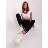 Fashion Hunters Black women's sweatpants with pockets | shoptok.hr