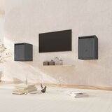 Maison Chic Stenska omarica - Zidna omarica 2 kosa siva 30x30x40 cm trdna borovina iu715, (22062973) | Shoptok.si