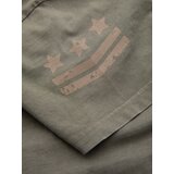 Ombre Men's military-style printed cotton T-shirt - light olive | Shoptok.si