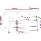 vidaXL Dvosjed s ukrasnim jastucima plavi 140 cm baršunasti | shoptok.hr