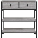 Konzolni stol siva boja hrasta 72,5x25x75 cm konstruirano drvo | shoptok.hr