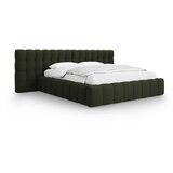 Micadoni Home Zeleni tapecirani bračni krevet s prostorom za odlaganje s podnicom 180x200 cm Mamaia – Cijene