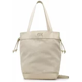 Calvin Klein Ročna torba Re-Lock Drawstring Bag Perf K60K610635 Stoney Beige PEA