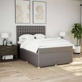 vidaXL Box spring postelja z vzmetnico taupe 140x190 cm blago | Shoptok.si