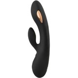 XouXou - električni vibrator s klitorisnom polugom na baterije (crni) | shoptok.hr