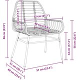 vidaXL 5-delni vrtnarski jedilni set Rjava Poly Ratan | Shoptok.si