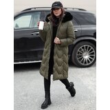 DStreet Kurtka damska pikowana długa WINTERACT zielona | Shoptok.si