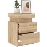 vidaXL Nočna omarica z LED lučkami 2 kosa sonoma hrast 35x39x55 cm | Shoptok.si