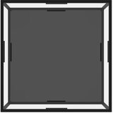  Stolić za kavu prozirni i crni 80 x 80 x 35 cm kaljeno staklo | shoptok.hr