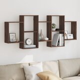  Zidna polica boja smeđeg hrasta 159x18x65 cm konstruirano drvo | shoptok.hr
