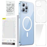 Baseus Magnetic Crystal Clear zaščitni ovitek za iPhone 13 Pro (prozoren) + kaljeno steklo + komplet za čiščenje, (20756085) Cene