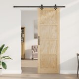 Klizna vrata s opremom 78x232 cm čvrsto borovo drvo | shoptok.hr