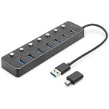 Digitus USB hub 7 3.0 porta sa prekidačima