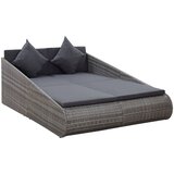 vidaXL Vrtna postelja siva 200x139 cm poli ratan Cene