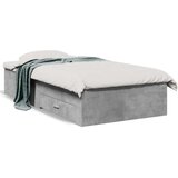  Okvir kreveta s ladicama siva boja betona 90x200 cm drveni | shoptok.hr