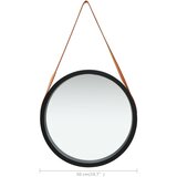 Zidno ogledalo s trakom 50 cm crno | Eponuda.ba