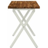  Kvadratni blagovaonski stol 90 x 55 x 75 cm Čvrsto drvo akacije - Prirodna i bijela 90 x 55 x 75 cm Četvrtasto | shoptok.hr