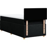  Krevet s oprugama i madracem crni 100 x 200 cm od tkanine | shoptok.hr