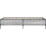 vidaXL Okvir za krevet boja hrasta 100x200cm konstruirano drvo i metal | shoptok.hr