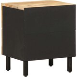vidaXL Nočna omarica 2 kosa črna 40x33,5x46 cm trden mangov les | Shoptok.si