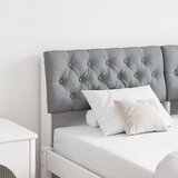 vidaXL Tapecirani uzglavlje Svijetlo siva 150 cm Čvrsto borovo drvo | shoptok.hr