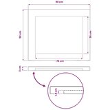  Pravokutni stolni vrh 90 x 50 x 3 cm Pravokutni - Prirodna 90 x 55 x 3 5 cm Živi rub 1 strana | shoptok.hr