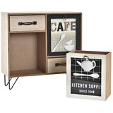  Višenamjenski Organizator DKD Home Decor Metal Kristal Drvo MDF 30 x 10 x 29 cm Kuhinja | shoptok.hr