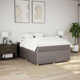 vidaXL Box spring postelja z vzmetnico taupe 140x190 cm blago | Shoptok.si