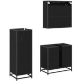 vidaXL Komplet pohištva za kopalnico 3 pcs Črni hrast 65 x 33 x 60 cm | Shoptok.si